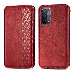 Handytasche Stand Schutzhülle Flip Leder Hülle S01D für Oppo A54 5G Rot