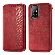 Handytasche Stand Schutzhülle Flip Leder Hülle S01D für Oppo A94 5G Rot