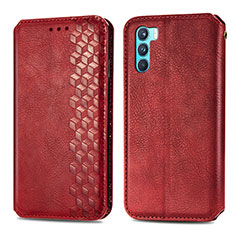 Handytasche Stand Schutzhülle Flip Leder Hülle S01D für Oppo K9 Pro 5G Rot