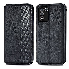 Handytasche Stand Schutzhülle Flip Leder Hülle S01D für Oppo K9S 5G Schwarz