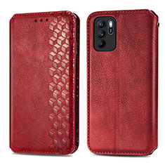 Handytasche Stand Schutzhülle Flip Leder Hülle S01D für Oppo Reno6 Z 5G Rot