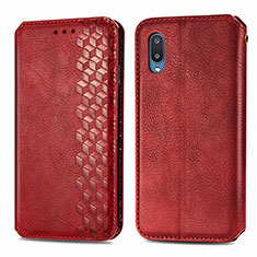 Handytasche Stand Schutzhülle Flip Leder Hülle S01D für Samsung Galaxy A02 Rot