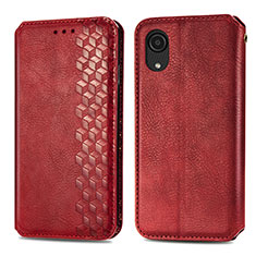 Handytasche Stand Schutzhülle Flip Leder Hülle S01D für Samsung Galaxy A03 Core Rot