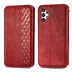 Handytasche Stand Schutzhülle Flip Leder Hülle S01D für Samsung Galaxy A13 4G Rot