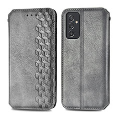 Handytasche Stand Schutzhülle Flip Leder Hülle S01D für Samsung Galaxy A15 4G Grau