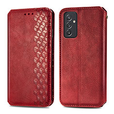 Handytasche Stand Schutzhülle Flip Leder Hülle S01D für Samsung Galaxy A15 4G Rot