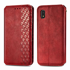 Handytasche Stand Schutzhülle Flip Leder Hülle S01D für Samsung Galaxy A21 SC-42A Rot