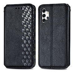 Handytasche Stand Schutzhülle Flip Leder Hülle S01D für Samsung Galaxy A32 4G Schwarz