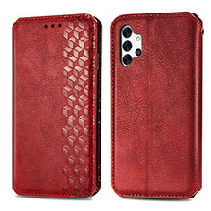 Handytasche Stand Schutzhülle Flip Leder Hülle S01D für Samsung Galaxy A32 5G Rot