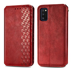 Handytasche Stand Schutzhülle Flip Leder Hülle S01D für Samsung Galaxy A41 Rot