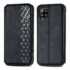 Handytasche Stand Schutzhülle Flip Leder Hülle S01D für Samsung Galaxy A42 5G Schwarz