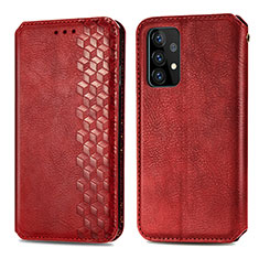 Handytasche Stand Schutzhülle Flip Leder Hülle S01D für Samsung Galaxy A52 4G Rot