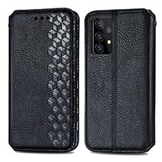 Handytasche Stand Schutzhülle Flip Leder Hülle S01D für Samsung Galaxy A52 4G Schwarz