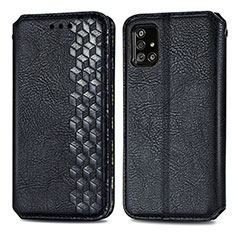 Handytasche Stand Schutzhülle Flip Leder Hülle S01D für Samsung Galaxy A71 4G A715 Schwarz