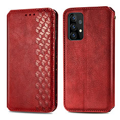 Handytasche Stand Schutzhülle Flip Leder Hülle S01D für Samsung Galaxy A72 4G Rot