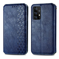 Handytasche Stand Schutzhülle Flip Leder Hülle S01D für Samsung Galaxy A72 5G Blau