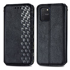 Handytasche Stand Schutzhülle Flip Leder Hülle S01D für Samsung Galaxy A91 Schwarz