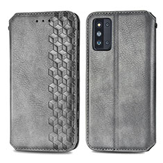 Handytasche Stand Schutzhülle Flip Leder Hülle S01D für Samsung Galaxy F52 5G Grau