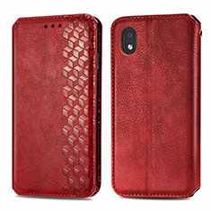 Handytasche Stand Schutzhülle Flip Leder Hülle S01D für Samsung Galaxy M01 Core Rot