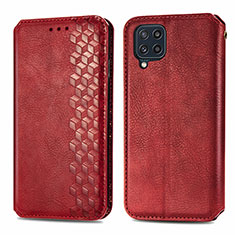 Handytasche Stand Schutzhülle Flip Leder Hülle S01D für Samsung Galaxy M32 4G Rot