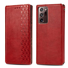 Handytasche Stand Schutzhülle Flip Leder Hülle S01D für Samsung Galaxy Note 20 Ultra 5G Rot