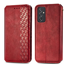 Handytasche Stand Schutzhülle Flip Leder Hülle S01D für Samsung Galaxy Quantum2 5G Rot