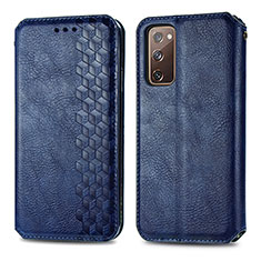 Handytasche Stand Schutzhülle Flip Leder Hülle S01D für Samsung Galaxy S20 FE 4G Blau