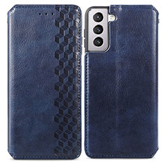 Handytasche Stand Schutzhülle Flip Leder Hülle S01D für Samsung Galaxy S23 5G Blau