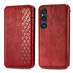 Handytasche Stand Schutzhülle Flip Leder Hülle S01D für Sony Xperia 1 V Rot