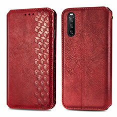 Handytasche Stand Schutzhülle Flip Leder Hülle S01D für Sony Xperia 10 III SO-52B Rot