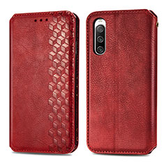 Handytasche Stand Schutzhülle Flip Leder Hülle S01D für Sony Xperia 10 IV Rot