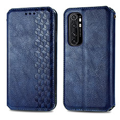 Handytasche Stand Schutzhülle Flip Leder Hülle S01D für Xiaomi Mi Note 10 Lite Blau