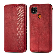 Handytasche Stand Schutzhülle Flip Leder Hülle S01D für Xiaomi POCO C3 Rot
