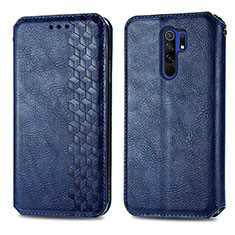 Handytasche Stand Schutzhülle Flip Leder Hülle S01D für Xiaomi Redmi 9 Blau