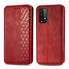 Handytasche Stand Schutzhülle Flip Leder Hülle S01D für Xiaomi Redmi 9 Power Rot