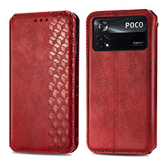 Handytasche Stand Schutzhülle Flip Leder Hülle S01D für Xiaomi Redmi Note 11E Pro 5G Rot