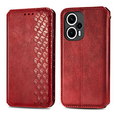 Handytasche Stand Schutzhülle Flip Leder Hülle S01D für Xiaomi Redmi Note 12 Turbo 5G Rot