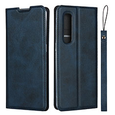 Handytasche Stand Schutzhülle Flip Leder Hülle S02 für Oppo Find X2 Pro Blau