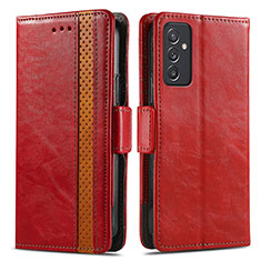 Handytasche Stand Schutzhülle Flip Leder Hülle S02D für Samsung Galaxy S23 FE 5G Rot