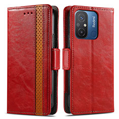 Handytasche Stand Schutzhülle Flip Leder Hülle S02D für Xiaomi Poco C55 Rot