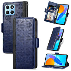 Handytasche Stand Schutzhülle Flip Leder Hülle S03D für Huawei Honor X6 5G Blau