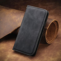 Handytasche Stand Schutzhülle Flip Leder Hülle S04D für Asus Zenfone 8 ZS590KS Schwarz