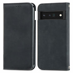 Handytasche Stand Schutzhülle Flip Leder Hülle S04D für Google Pixel 6 5G Schwarz