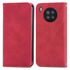 Handytasche Stand Schutzhülle Flip Leder Hülle S04D für Huawei Honor 50 Lite Rot