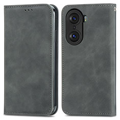 Handytasche Stand Schutzhülle Flip Leder Hülle S04D für Huawei Honor 60 Pro 5G Grau