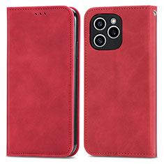 Handytasche Stand Schutzhülle Flip Leder Hülle S04D für Huawei Honor 60 SE 5G Rot