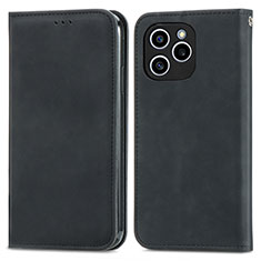 Handytasche Stand Schutzhülle Flip Leder Hülle S04D für Huawei Honor 60 SE 5G Schwarz