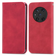 Handytasche Stand Schutzhülle Flip Leder Hülle S04D für Huawei Honor Magic3 5G Rot