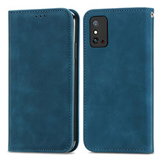 Handytasche Stand Schutzhülle Flip Leder Hülle S04D für Huawei Honor X10 Max 5G Blau