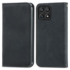 Handytasche Stand Schutzhülle Flip Leder Hülle S04D für Huawei Honor X30i Schwarz